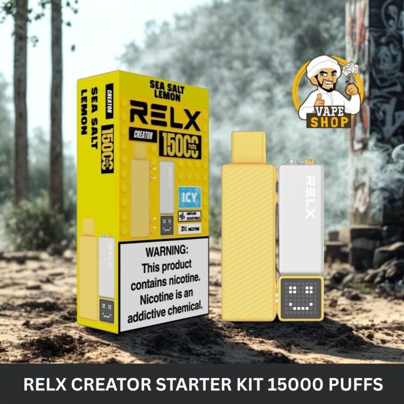 relx creator starter kit 15000 puffs disposable vape in uae