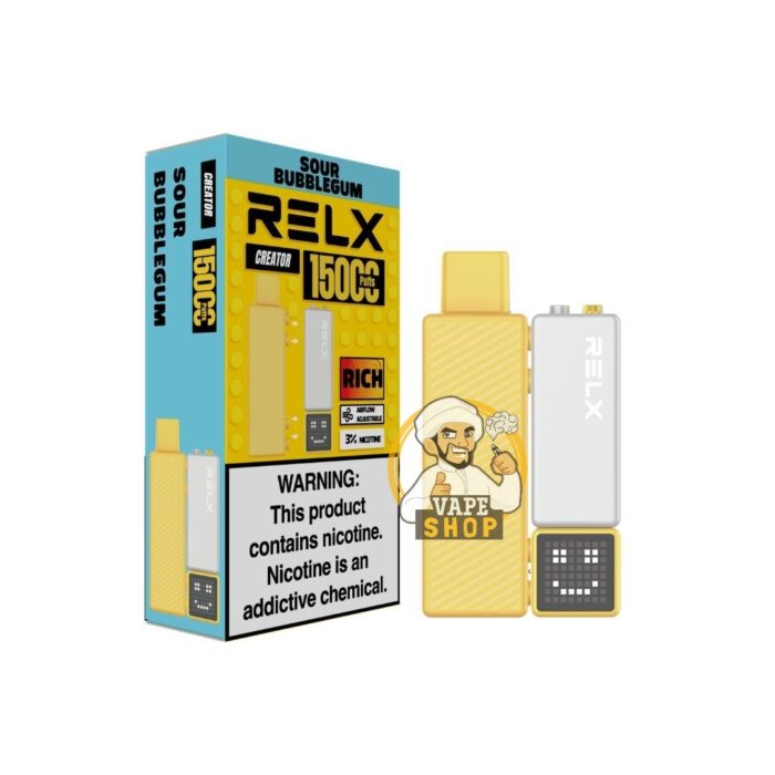 relx creator starter kit 15000 puffs sour bubblegum