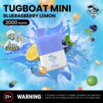Tugboat Mini 2000 Puffs 2 Nicotine Disposable Vape in UAE Blueberry bubble gum