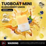 Tugboat Mini 2000 Puffs 2 Nicotine Disposable Vape in UAE Blueberry lemon