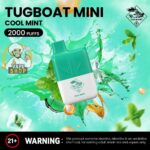 Tugboat Mini 2000 Puffs 2 Nicotine Disposable Vape in UAE Cool Mint