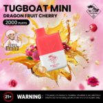 Tugboat Mini 2000 Puffs 2 Nicotine Disposable Vape in UAE Dragon Fruit Cherry