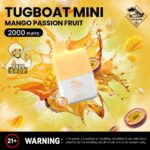 Tugboat Mini 2000 Puffs 2 Nicotine Disposable Vape in UAE Mango Passion Fruit