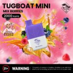 Tugboat Mini 2000 Puffs 2 Nicotine Disposable Vape in UAE Mix Berries