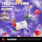 Tugboat Mini 2000 Puffs 2 Nicotine Disposable Vape in UAE Purpple Rain