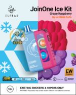 elf bar joinone ice kit in uae grape raspberry