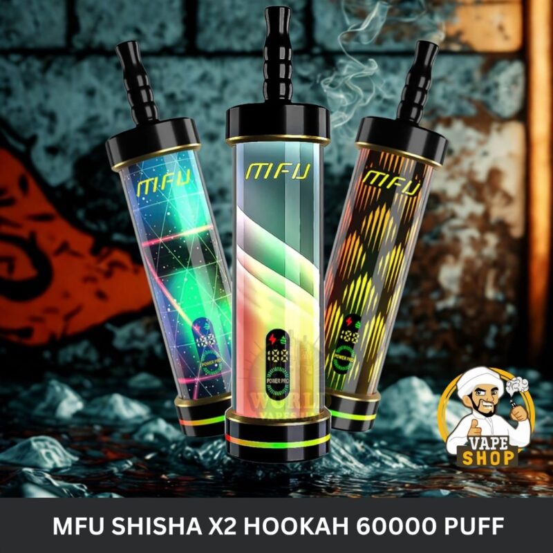mfu shisha x2 hookah 60000 puff disposable vape in dubai