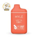 myle meta box 5000 puffs 50mg nicotine peach ice