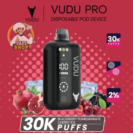 vudu pro 30k puffs 20 mg blackberry pomegranate cherry ice