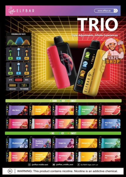 elfbar trio up to 40000 puffs 50mg
