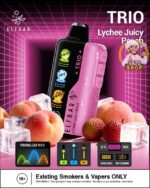 elfbar trio up to 40000 puffs 50mg lychee juicy peach