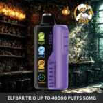elfbar trio up to 40000 puffs 50mg nicotine 4 mesh coil disposable vape