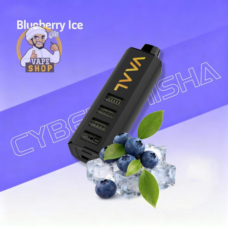 vaal cyber shisha dtl 50000 puffs 5mg blueberry ice