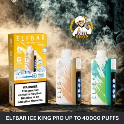elfbar ice king pro up to 40000 puffs 50mg nicotine ice control disposable vape