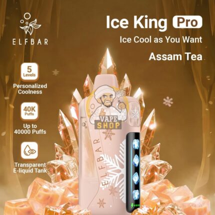 elfbar ice king pro up to 40000 puffs assam tea
