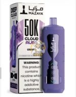 mazaya cloud aura 50000 puffs disposable vape 6mg in the uae grape