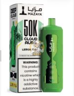 mazaya cloud aura 50000 puffs disposable vape 6mg in the uae lemon mint