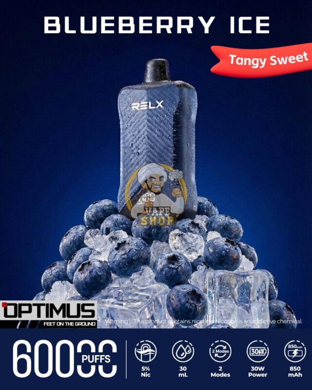 relx optimus up to 60000 puffs 50mg blueberry ice