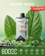 relx optimus up to 60000 puffs 50mg miami mint