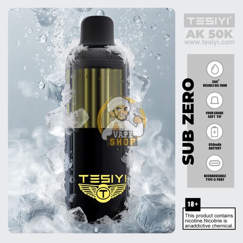 tesiyi ak 50000 puffs disposable vape 50mg in the uae sub zero
