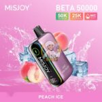 misjoy beta 50000 puffs disposable vape 50mg in the uae peach ice