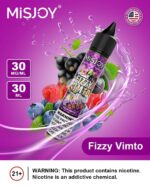 misjoy premium salt nicotine 30mg 30mg liquid usa brand fizzy vimto