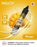 misjoy premium salt nicotine 30mg 30mg liquid usa brand mango