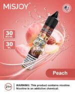 misjoy premium salt nicotine 30mg 30mg liquid usa brand peach