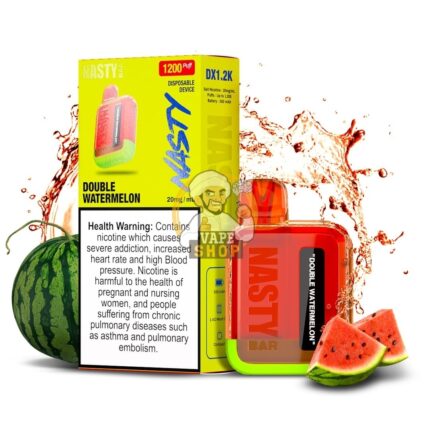 nasty bar 1200 puffs 20mg nicotine none rechargeable vape double watermelon