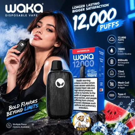 waka nova 12000 puffs 18mg disposable vape