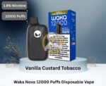 waka nova 12000 puffs 18mg disposable vape vanilla custard tobacco 3