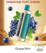 oxbar shisha 60k nicotine grape mint 1
