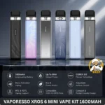 vaporesso xros 6 mini vape kit 1600mah 30w in uae