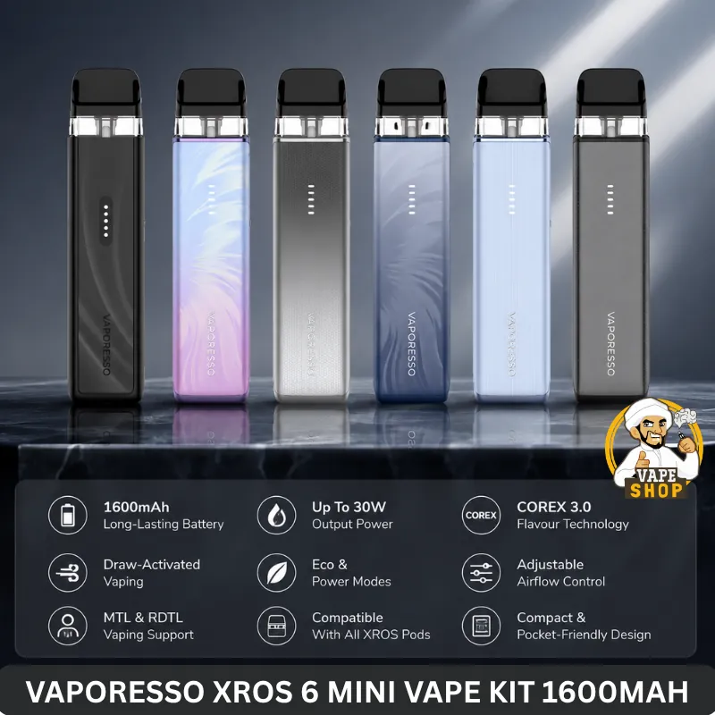 vaporesso xros 6 mini vape kit 1600mah 30w in uae