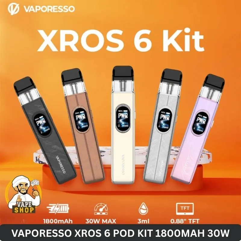 vaporesso xros 6 pod kit 1800mah 30w in uae