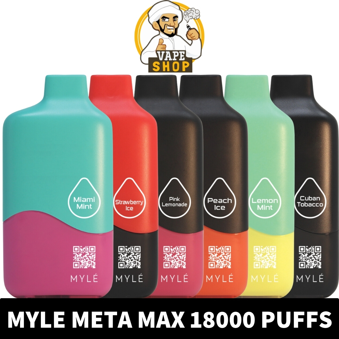 MYLE META MAX 18000 Puffs Disposable Vape Price in Dubai MYLE META MAX 18000 Puffs Disposable Vape Price in Dubai