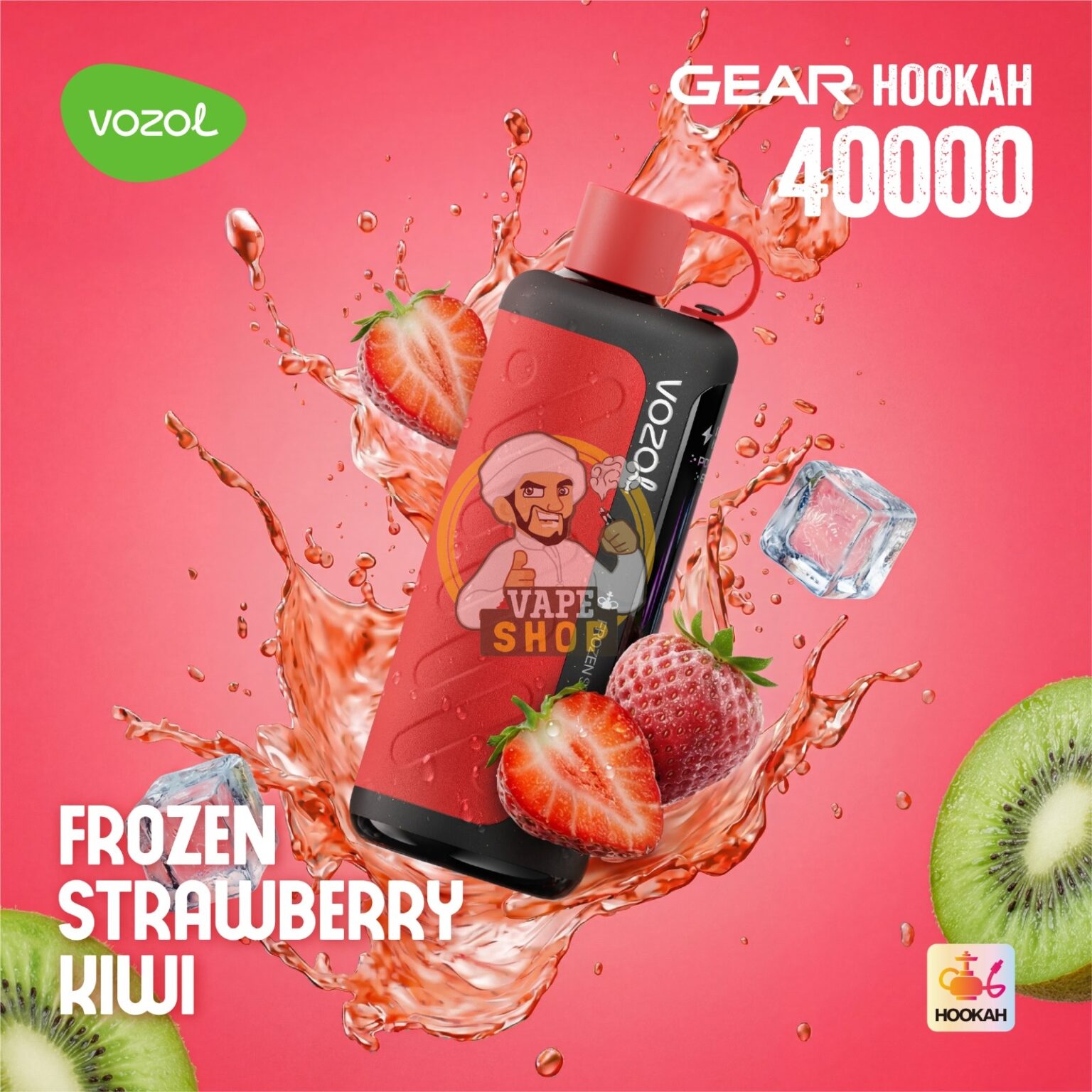 vozol gear hookah 40000 puffs frozen strawberry kiwi 1536x1536