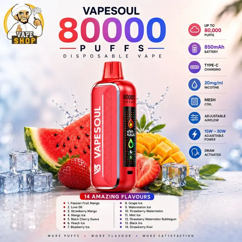 Vape Soul 80000 puffs 20mg Nicotine Disposable Vape Vape Soul 80000 puffs 20mg Nicotine Disposable Vape - Image 1
