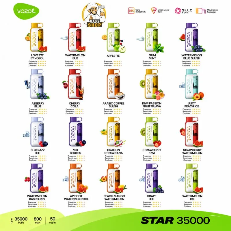 Vozol Star 35000 Puffs 50mg Nicotine Disposable Vape Vozol Star 35000 Puffs 50mg Nicotine Disposable Vape - Image 1