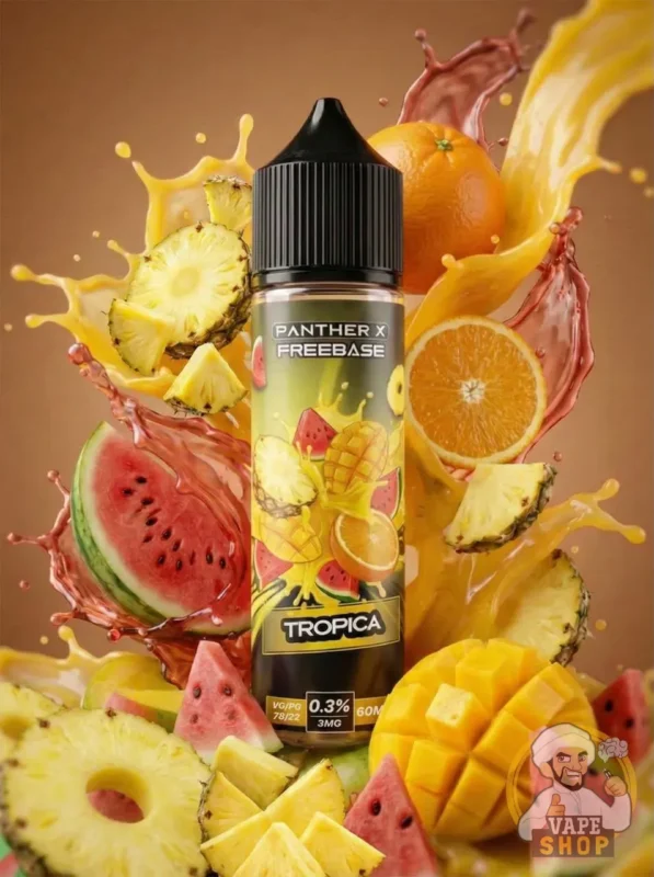 panther x series freebase 3mg nicotine 60ml vape juice tropica