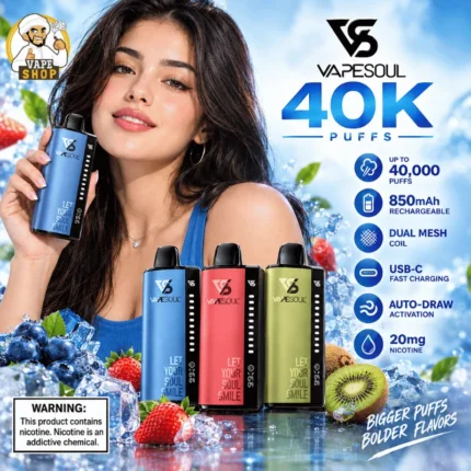 vape soul 40000 puffs 20mg nicotine disposable vape