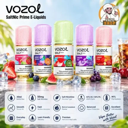 vozol salt prime 50mg nicotine 30ml vape juice