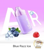oxbar air 50mg nicotine 25000 puffs anti liquid leak and clear tank vape blue razz ice