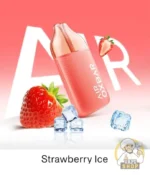 oxbar air 50mg nicotine 25000 puffs anti liquid leak and clear tank vape strawberry ice